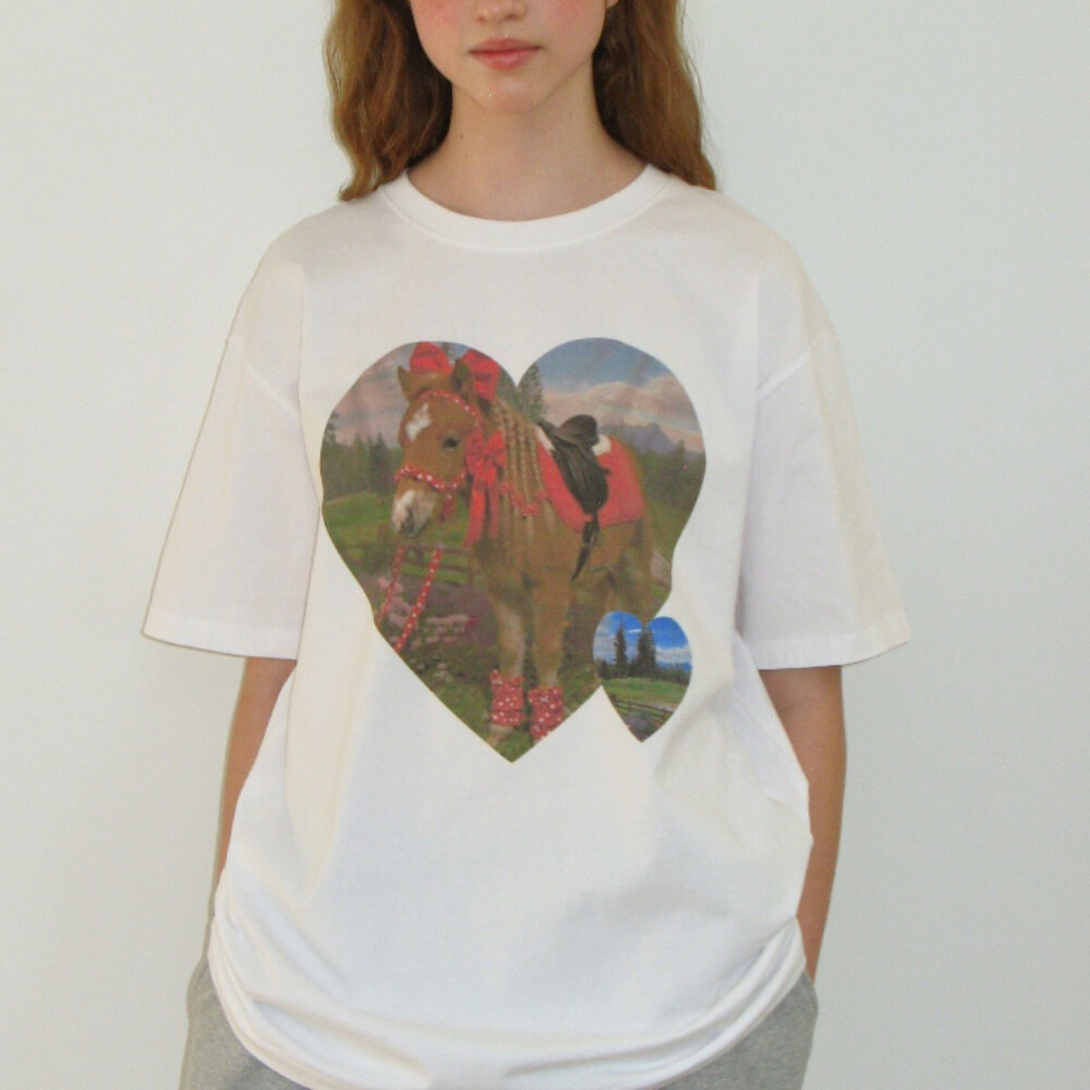 小馬印花上衣 PONY HEART OVER FIT T SHIRT