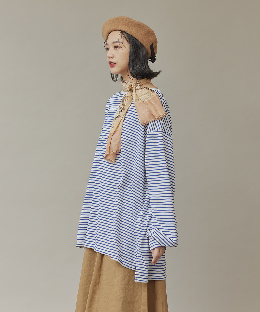 經典巴斯克澎袖條TEE