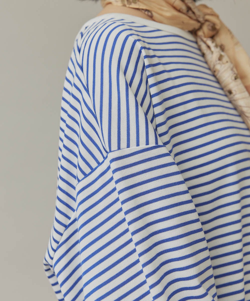 經典巴斯克澎袖條TEE