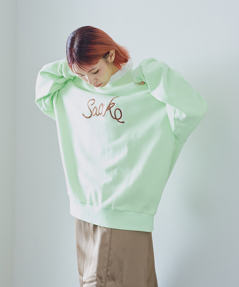 SAAKO刺繡鬆身大學Tee