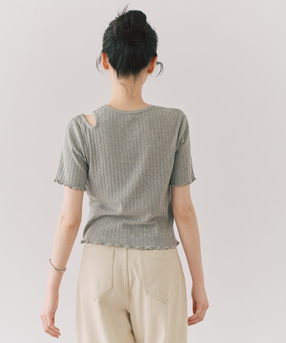 挖肩短TEE
