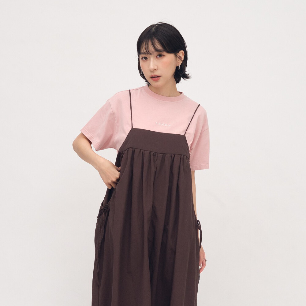 SAAKO 刺繡寬鬆水洗tee