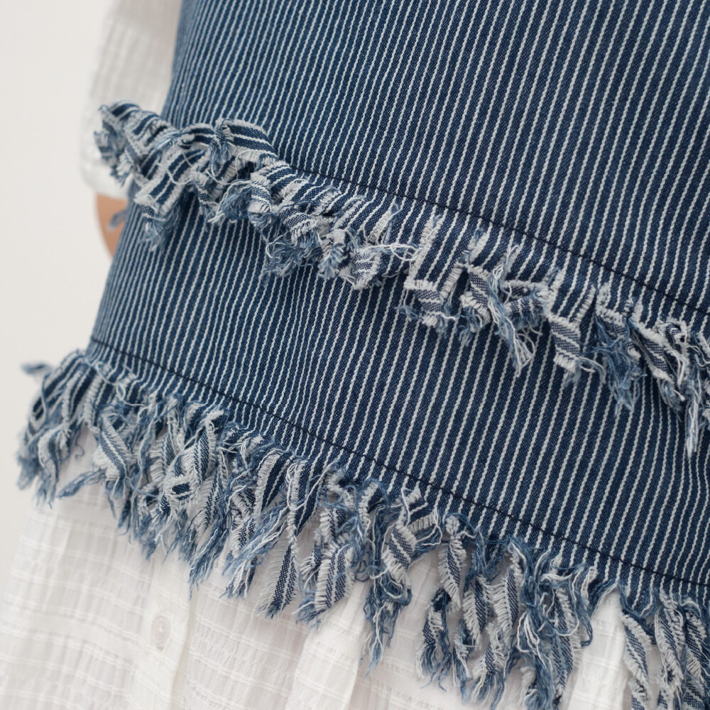 2WAY 流蘇丹寧背心