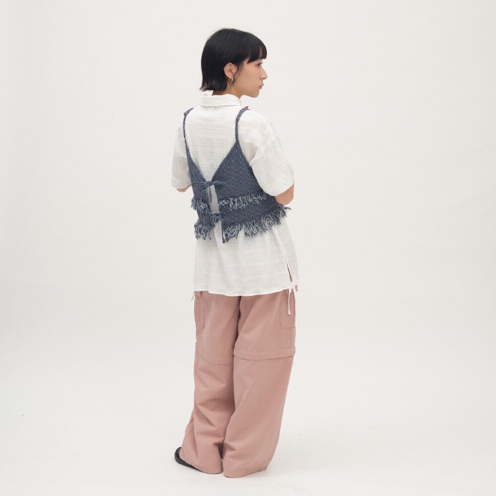 2WAY 流蘇丹寧背心