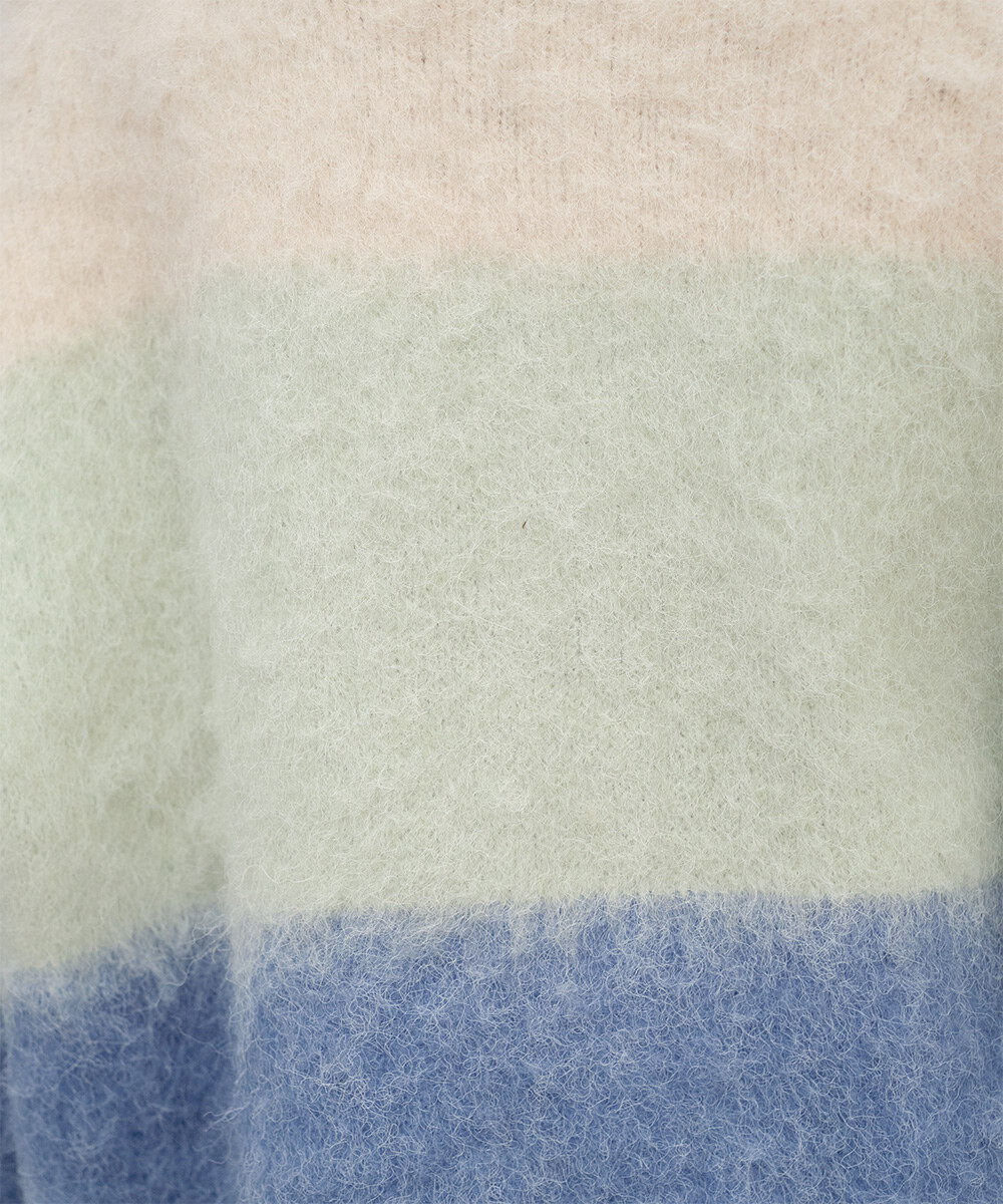 漸層短版針織外套