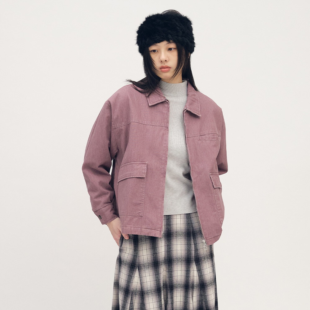 細褶水洗鋪棉外套