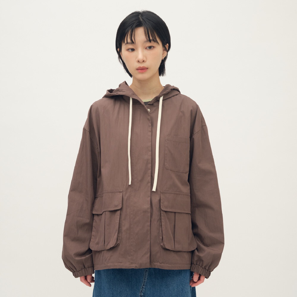 大口袋連帽工裝外套
