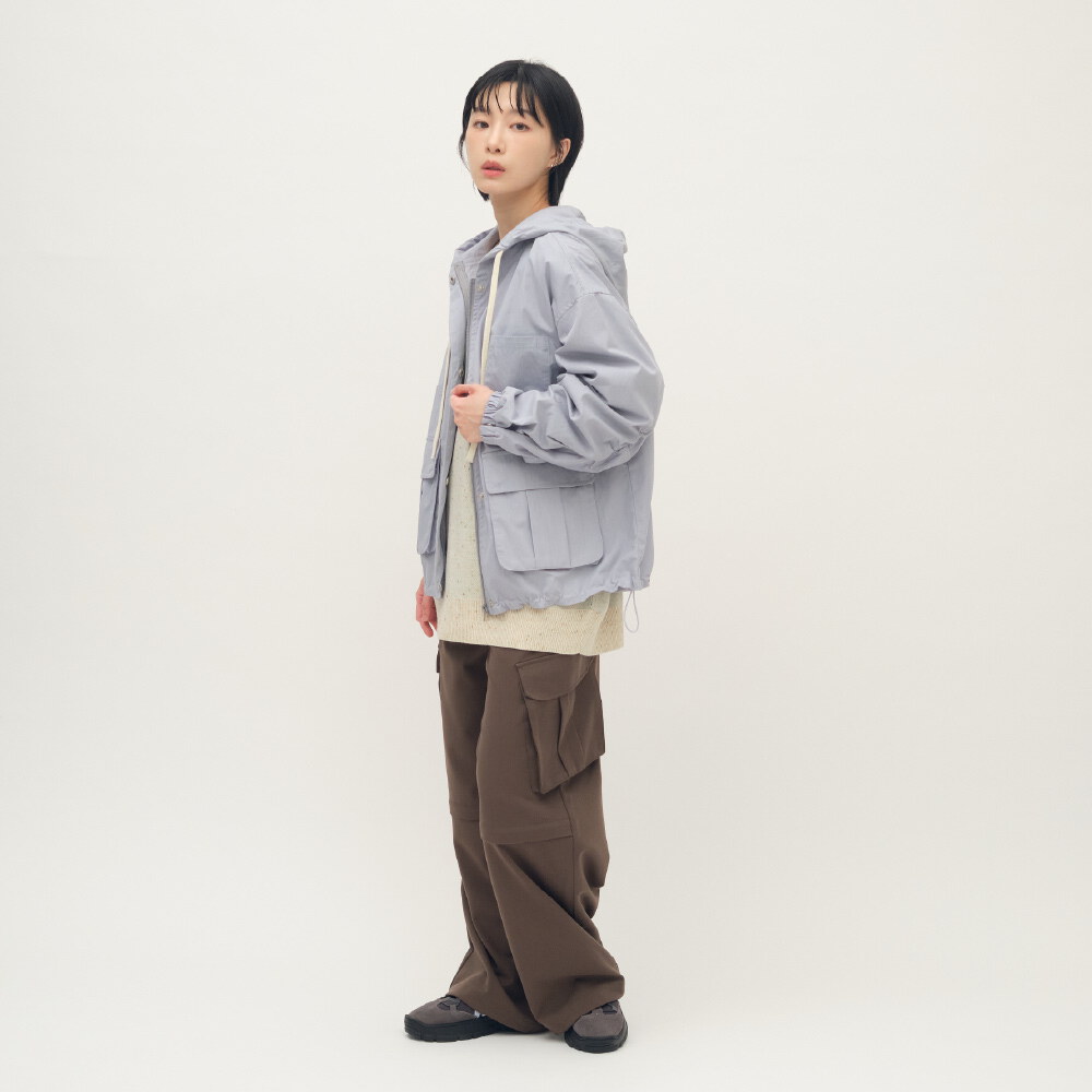 大口袋連帽工裝外套