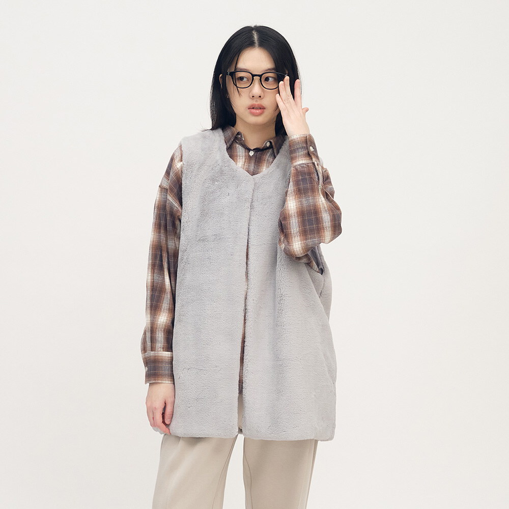 流蘇下擺格紋襯衫