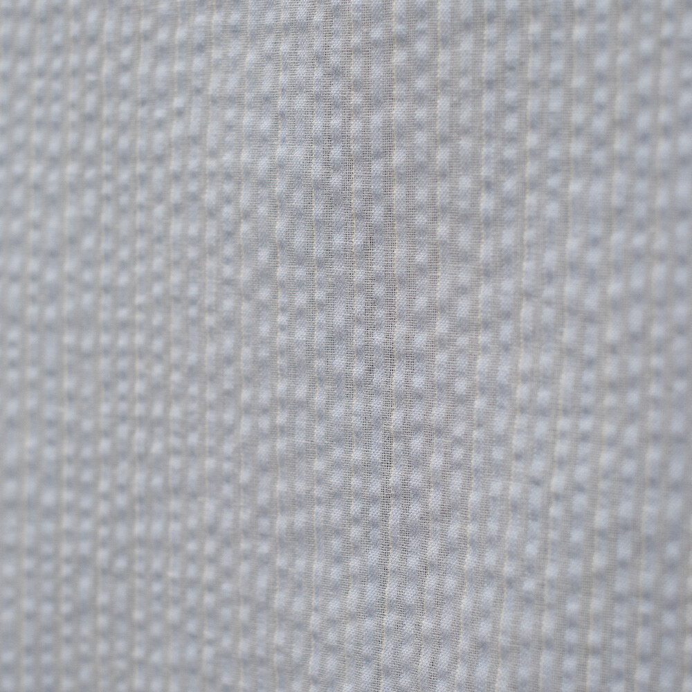 條紋泡泡紗袖口綁帶襯衫