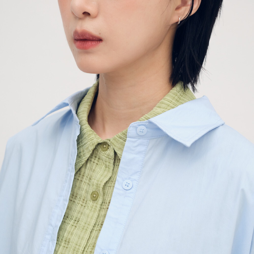 後開叉細節襯衫