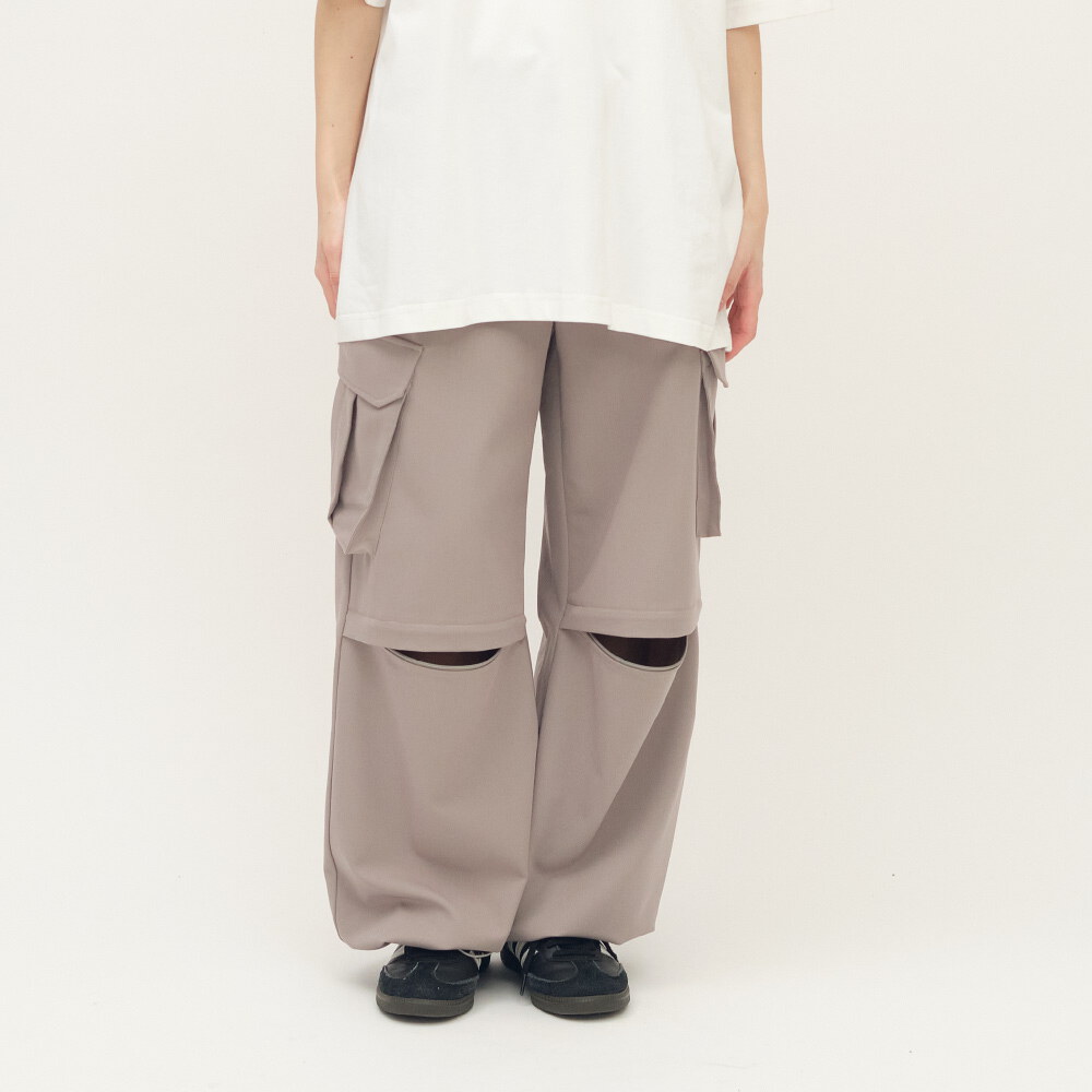 立體口袋西料工裝褲