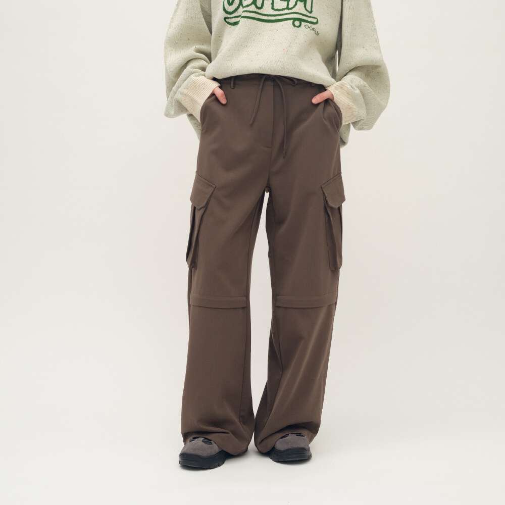 立體口袋西料工裝褲