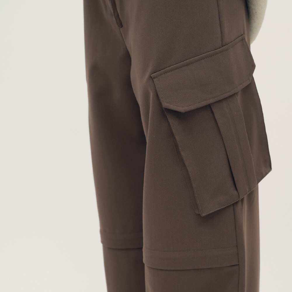 立體口袋西料工裝褲