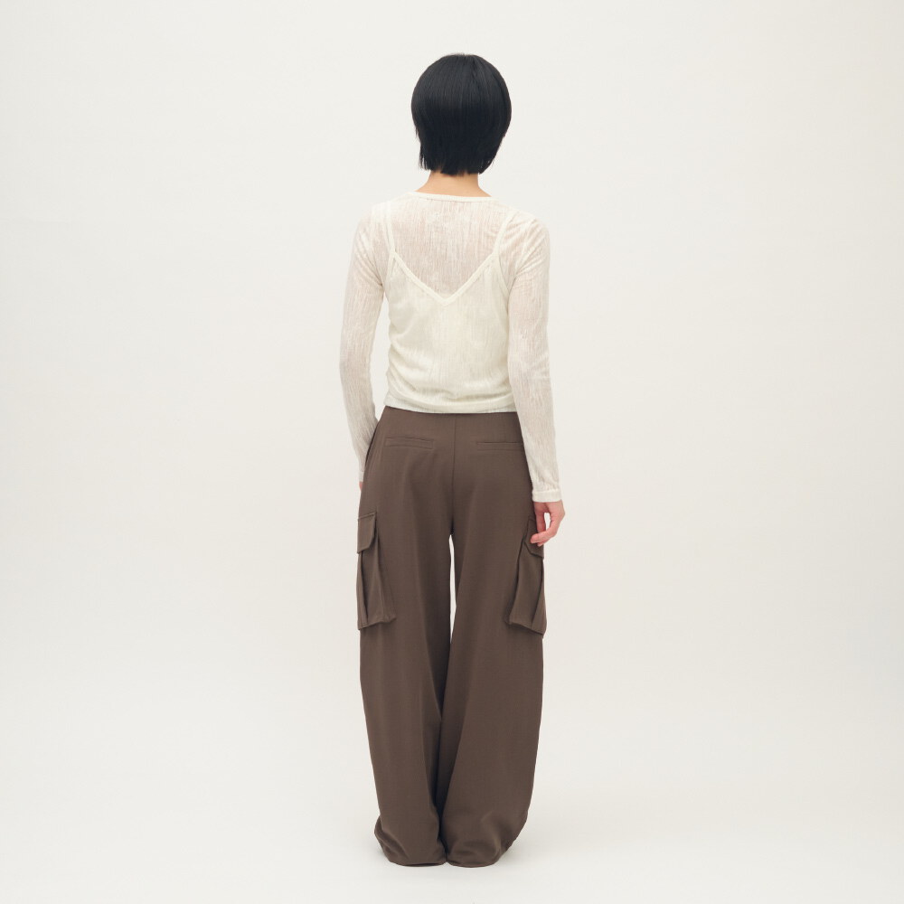 立體口袋西料工裝褲