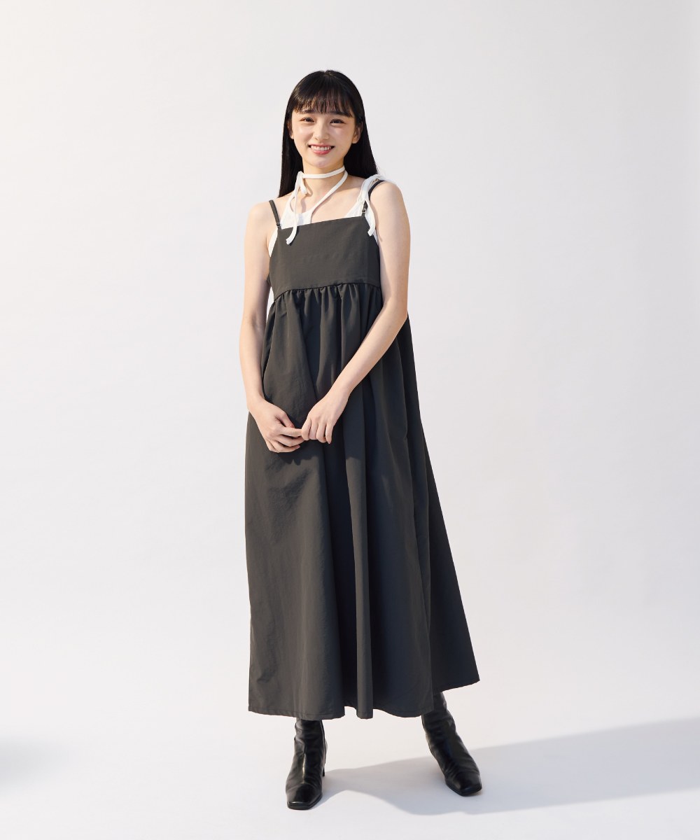 抗UV抽縐連身洋裝