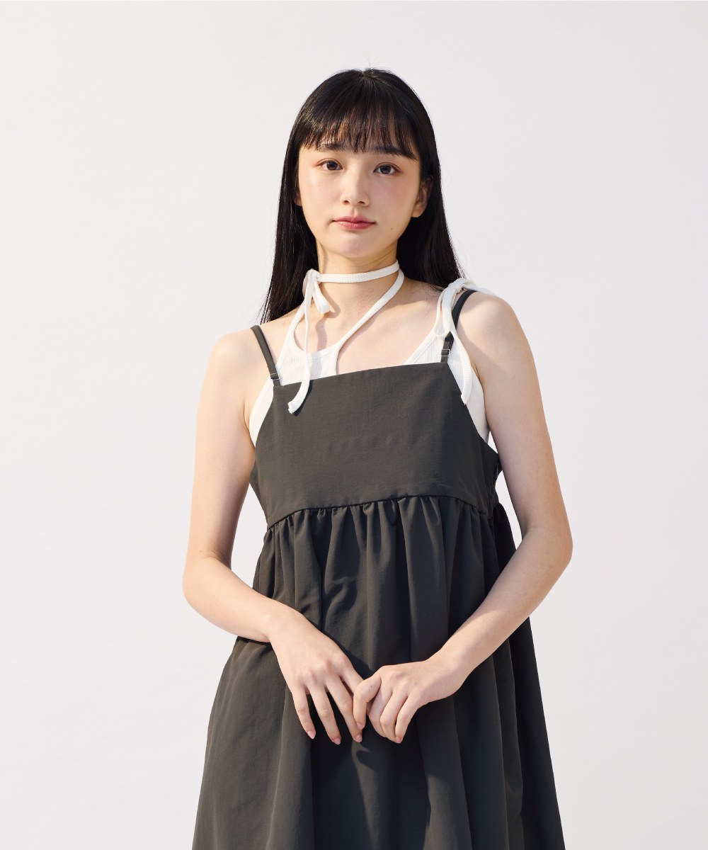抗UV抽縐連身洋裝