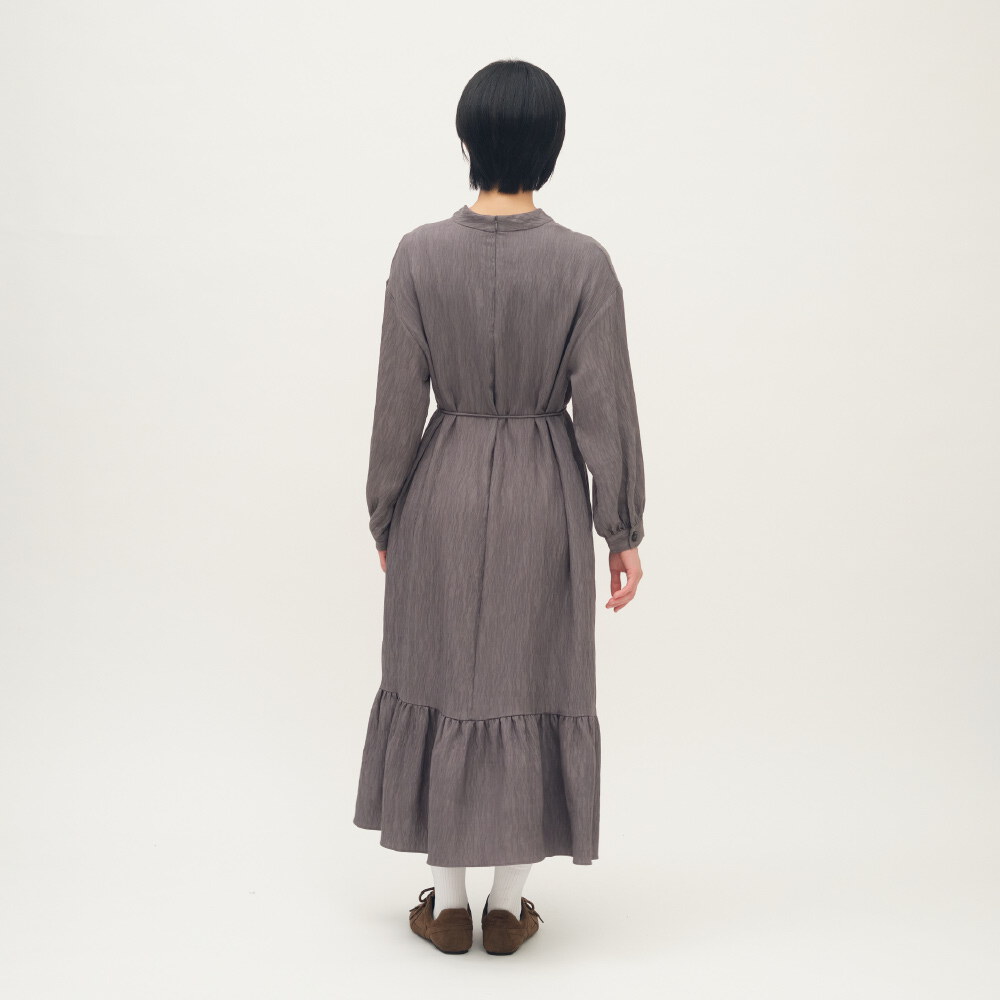 壓紋魚尾下擺洋裝