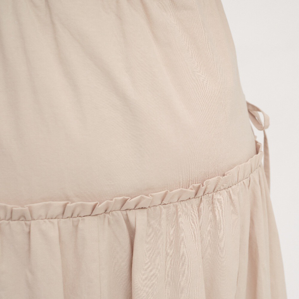 綁帶剪接氣球裙