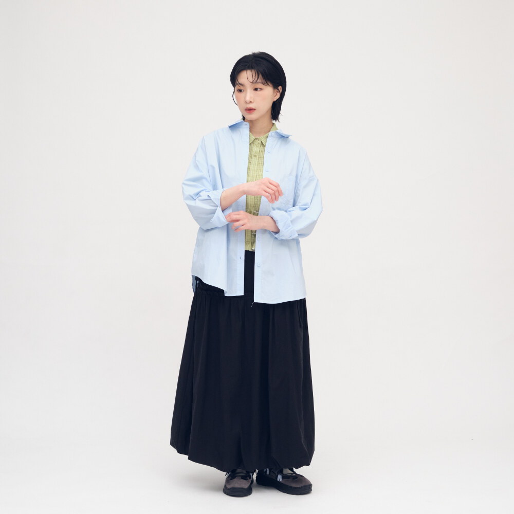 綁帶剪接氣球裙