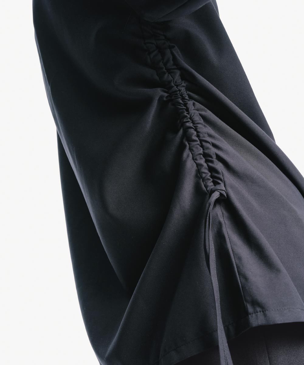 下擺抽繩襯衫 Pleated Collar Drawstring Shirt