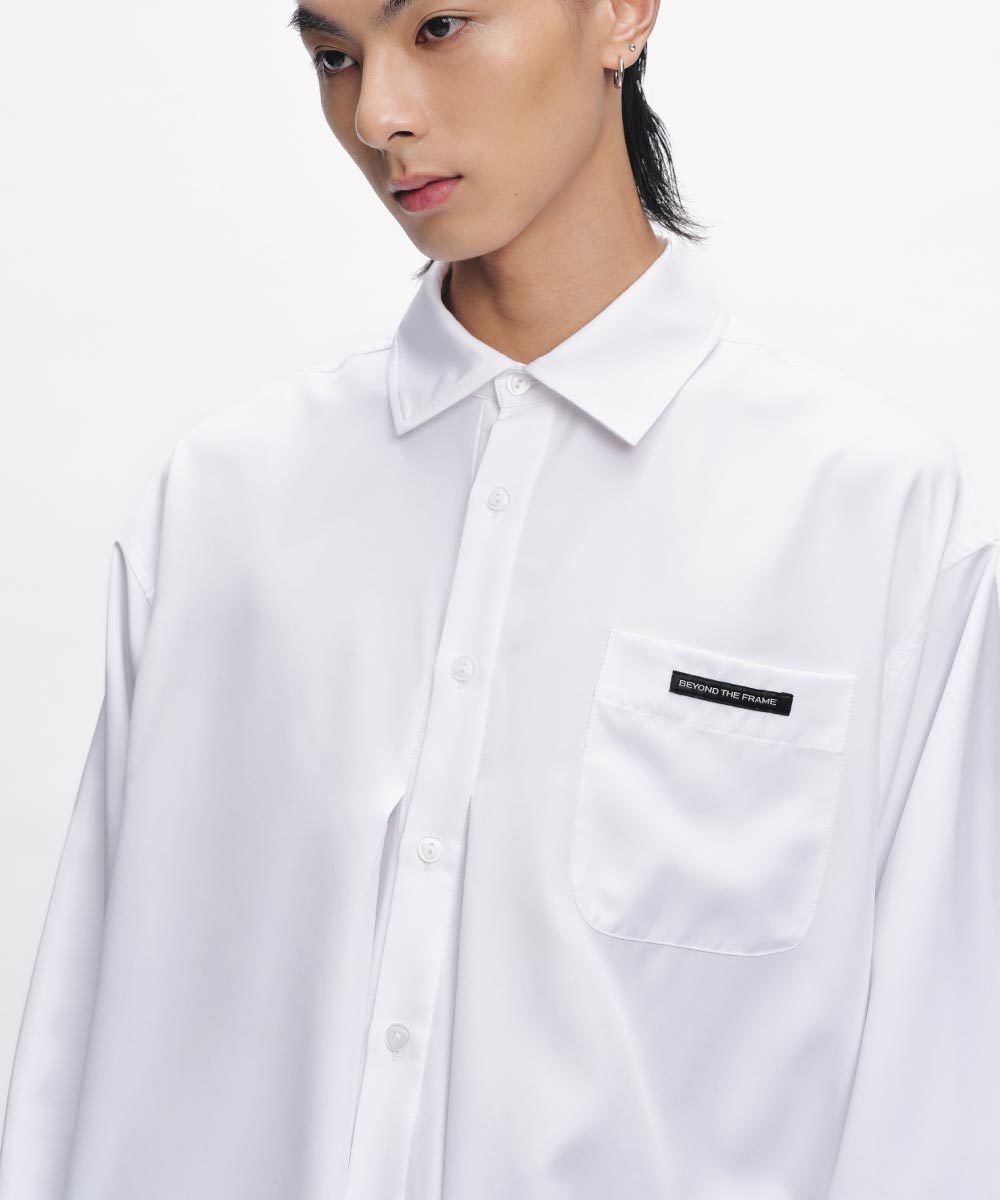 落肩口袋襯衫 Pleat Pocket Shirt
