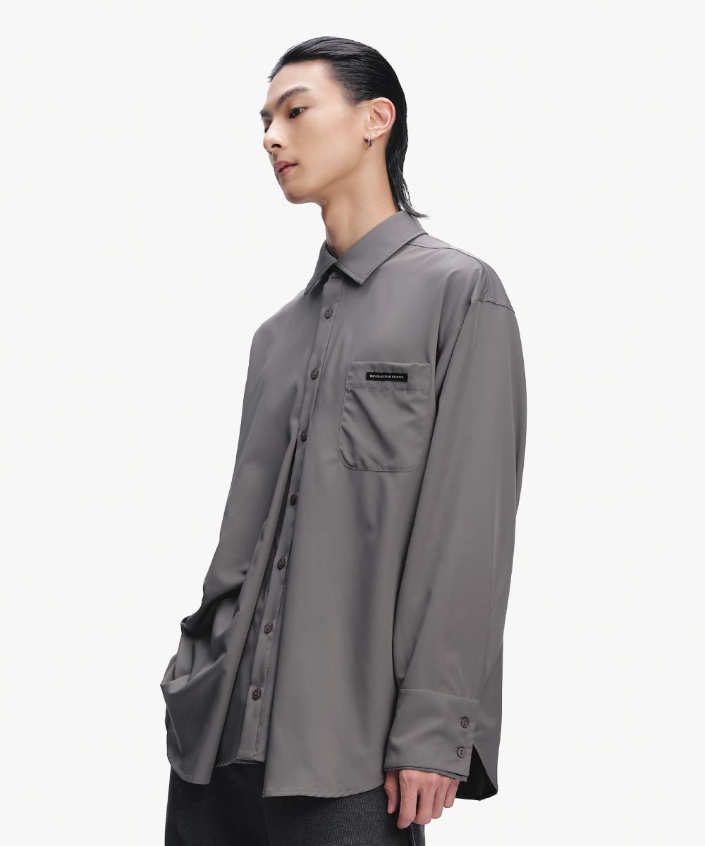 落肩口袋襯衫 Pleat Pocket Shirt