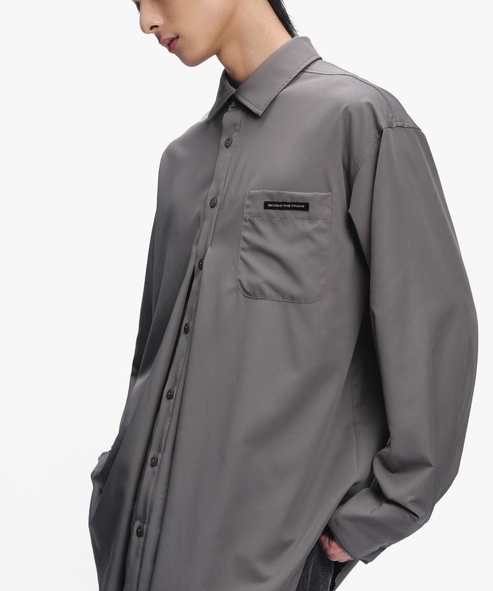 落肩口袋襯衫 Pleat Pocket Shirt