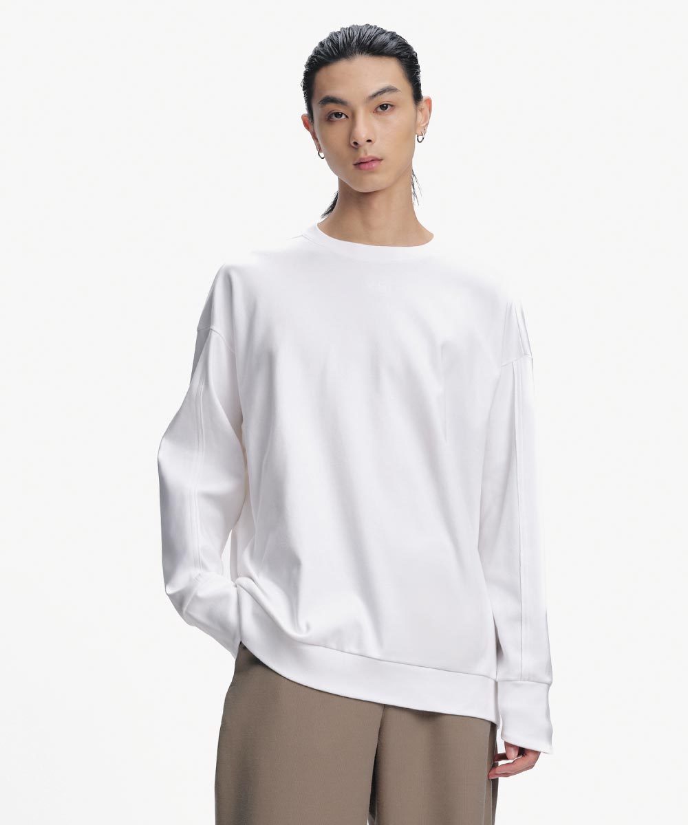 後壓褶長袖上衣 Pleated Over Sweatshirt