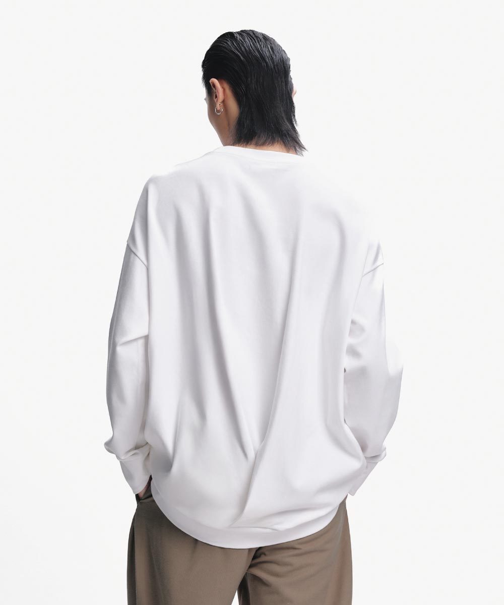 後壓褶長袖上衣 Pleated Over Sweatshirt