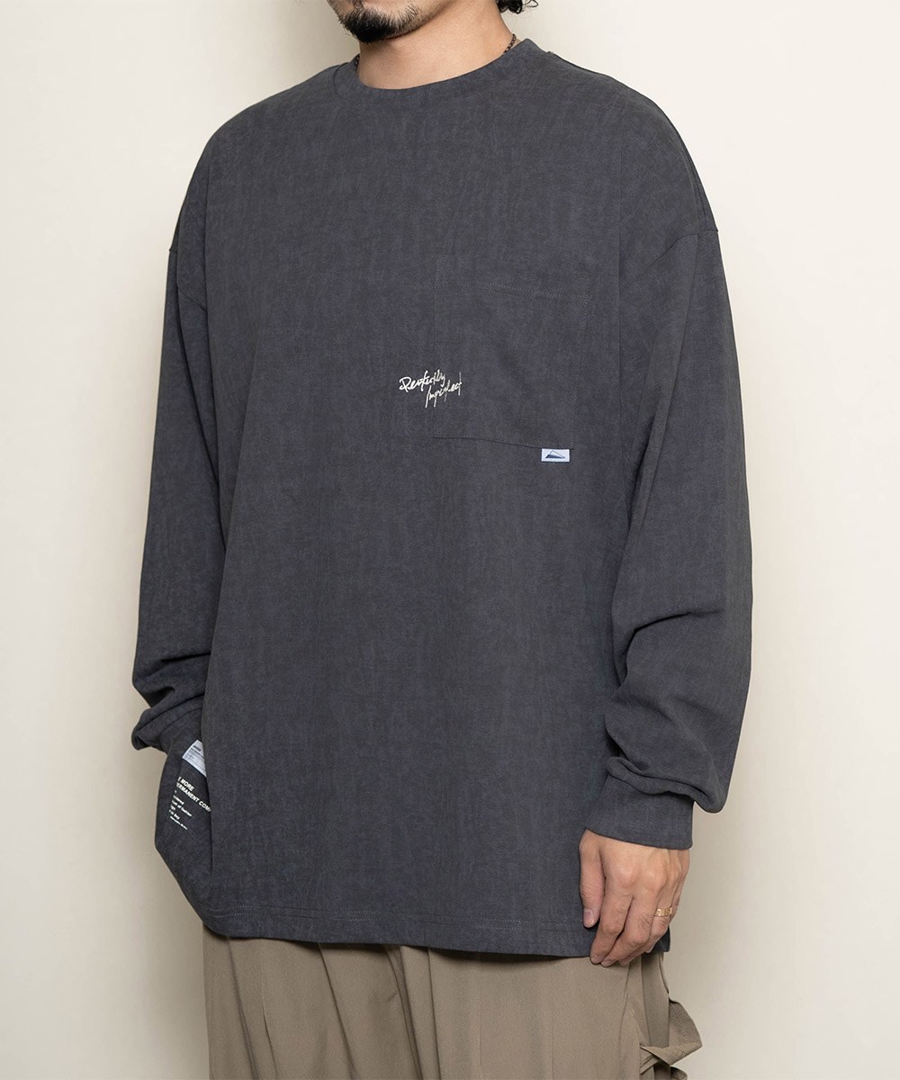 水洗口袋長TEE Dyed Washed Pocket LS Tee