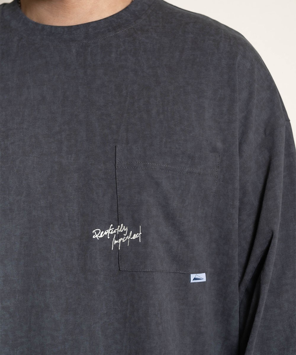 水洗口袋長TEE Dyed Washed Pocket LS Tee