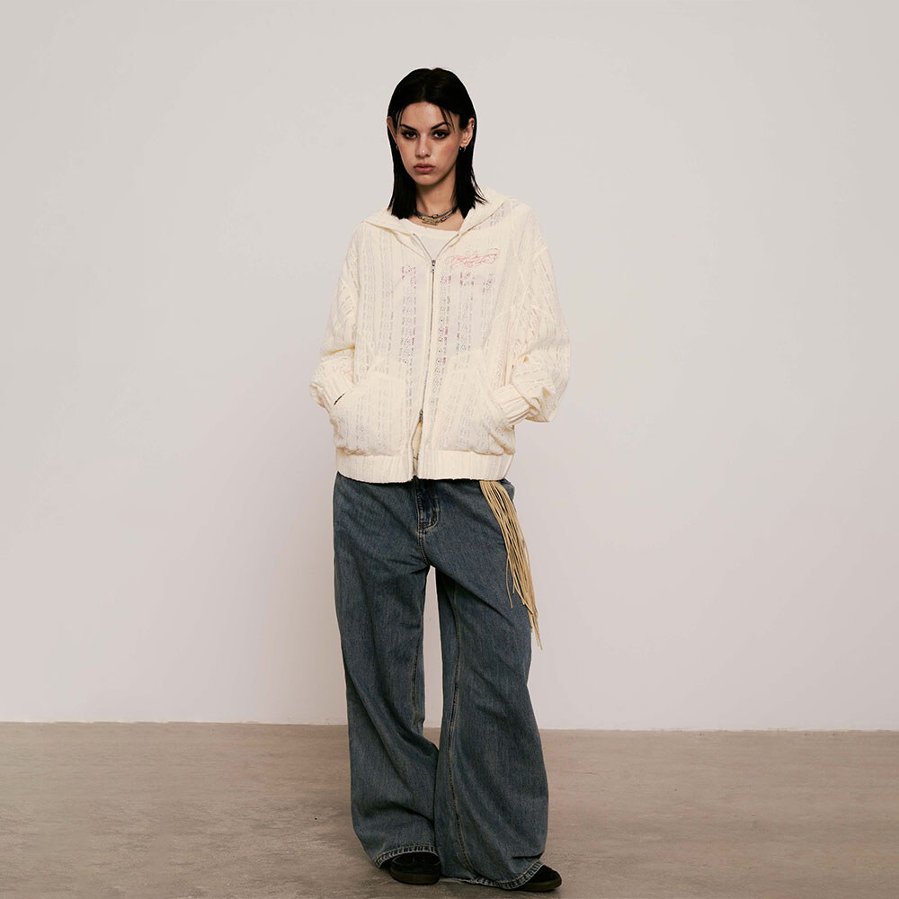 拉鍊帽T Branscombe Tape Lace Zip up Hoodie