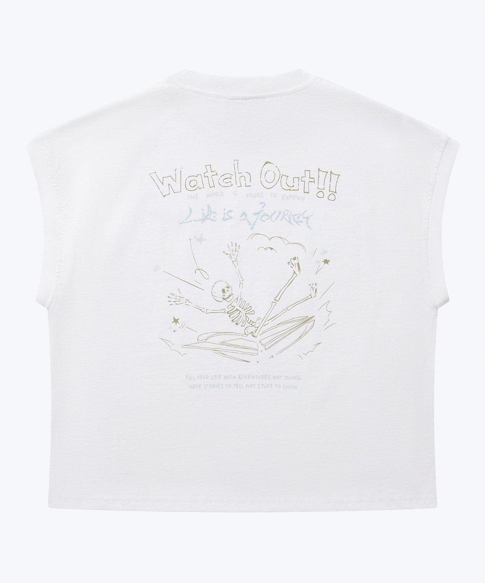 無袖印花上衣 Break The sense Printed Top