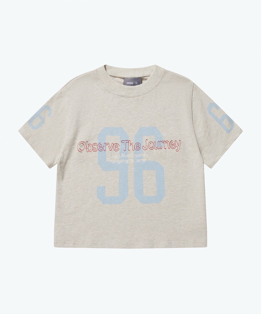 短版印花上衣 Football Crop Tee