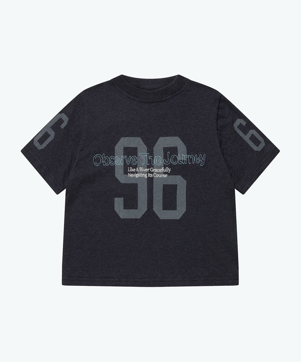 短版印花上衣 Football Crop Tee