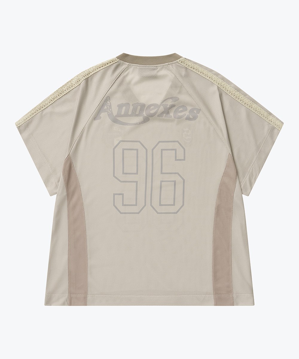 拼接足球上衣 Football Mesh Oversize T-Shirts