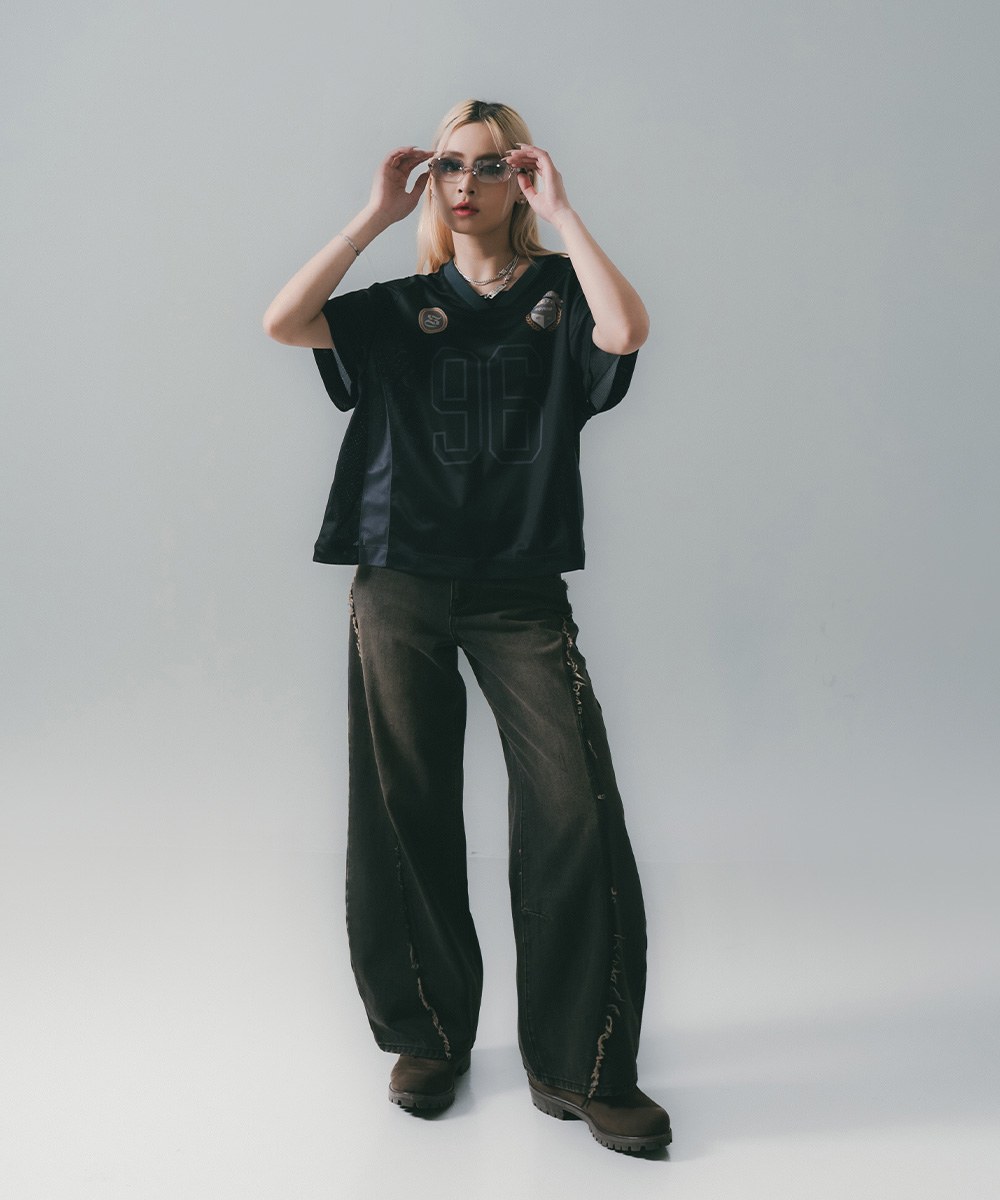 拼接足球上衣 Football Mesh Oversize T-Shirts
