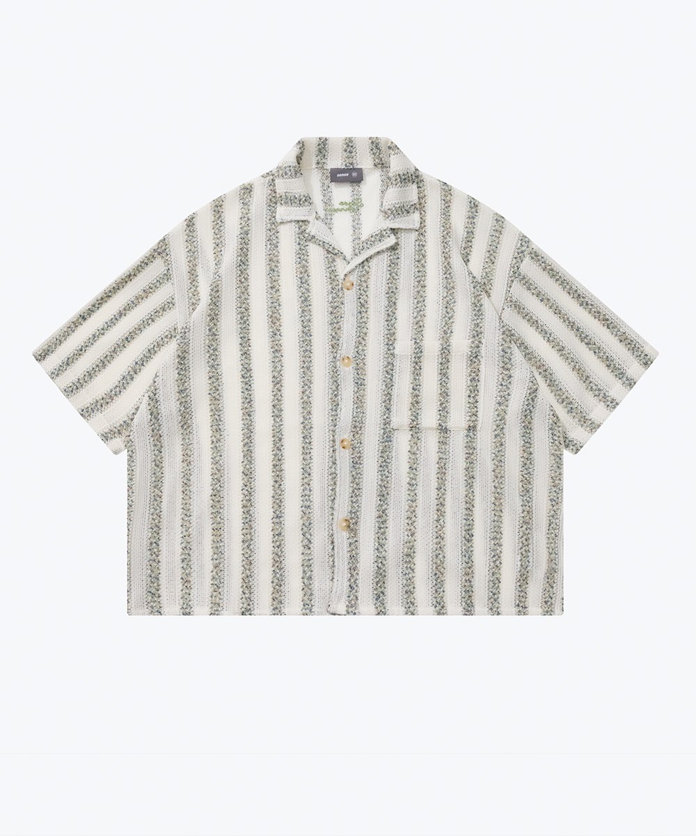 開領針織襯衫 Pattern Knit Collar Shirt