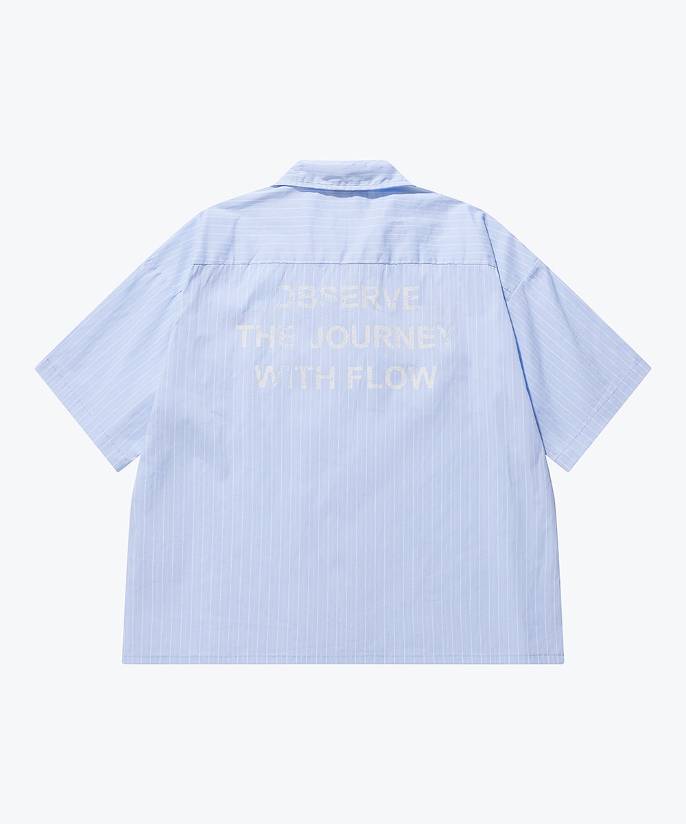 古巴領條紋襯衫 Short Cut Stripe Shirt