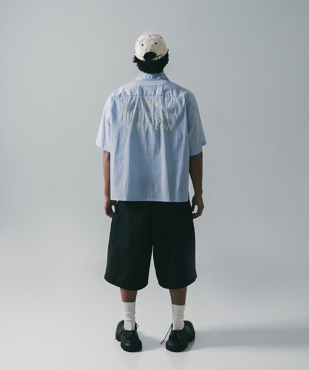 古巴領條紋襯衫 Short Cut Stripe Shirt