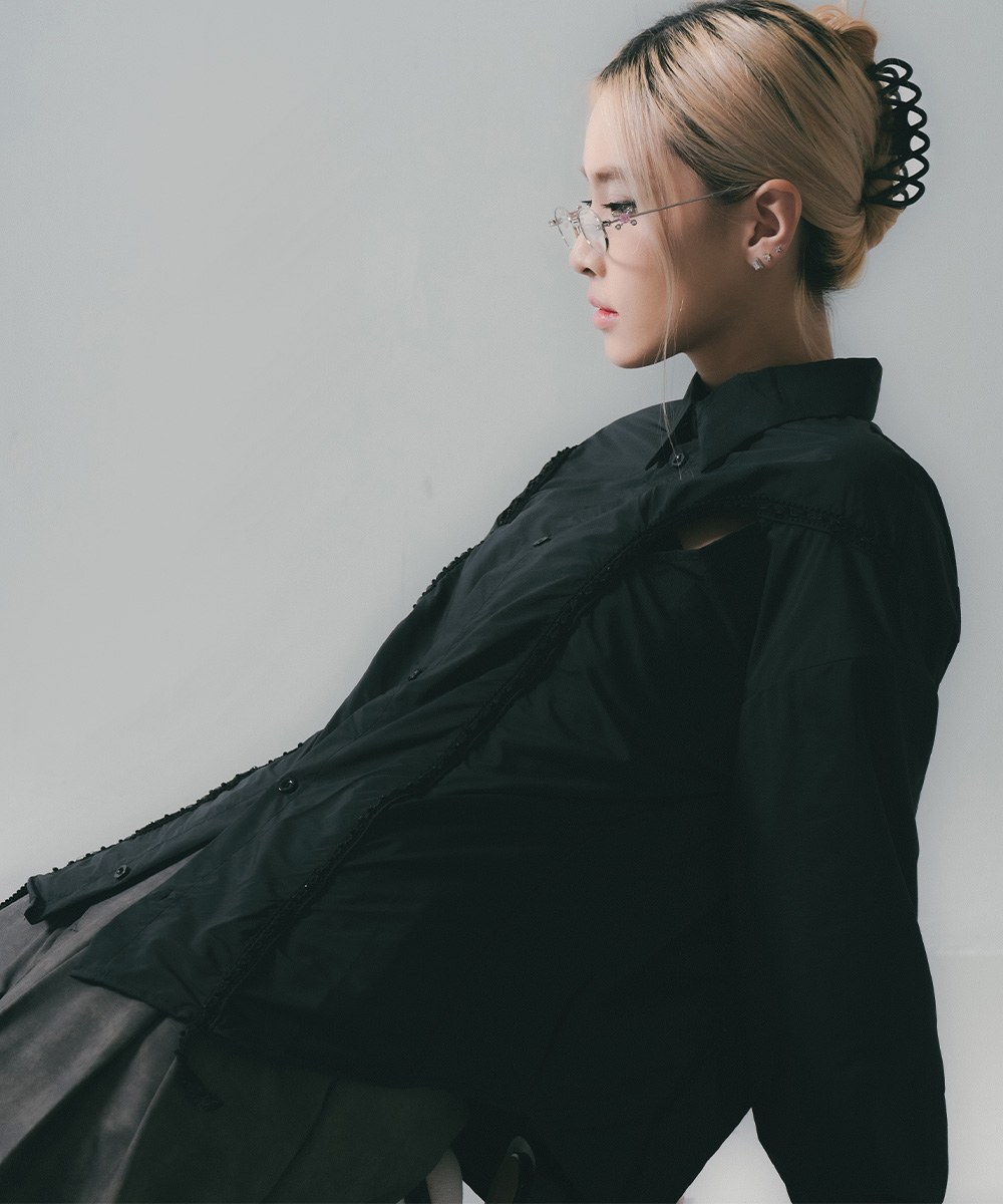立體剪裁襯衫 Chest Hole Oversize Shirt
