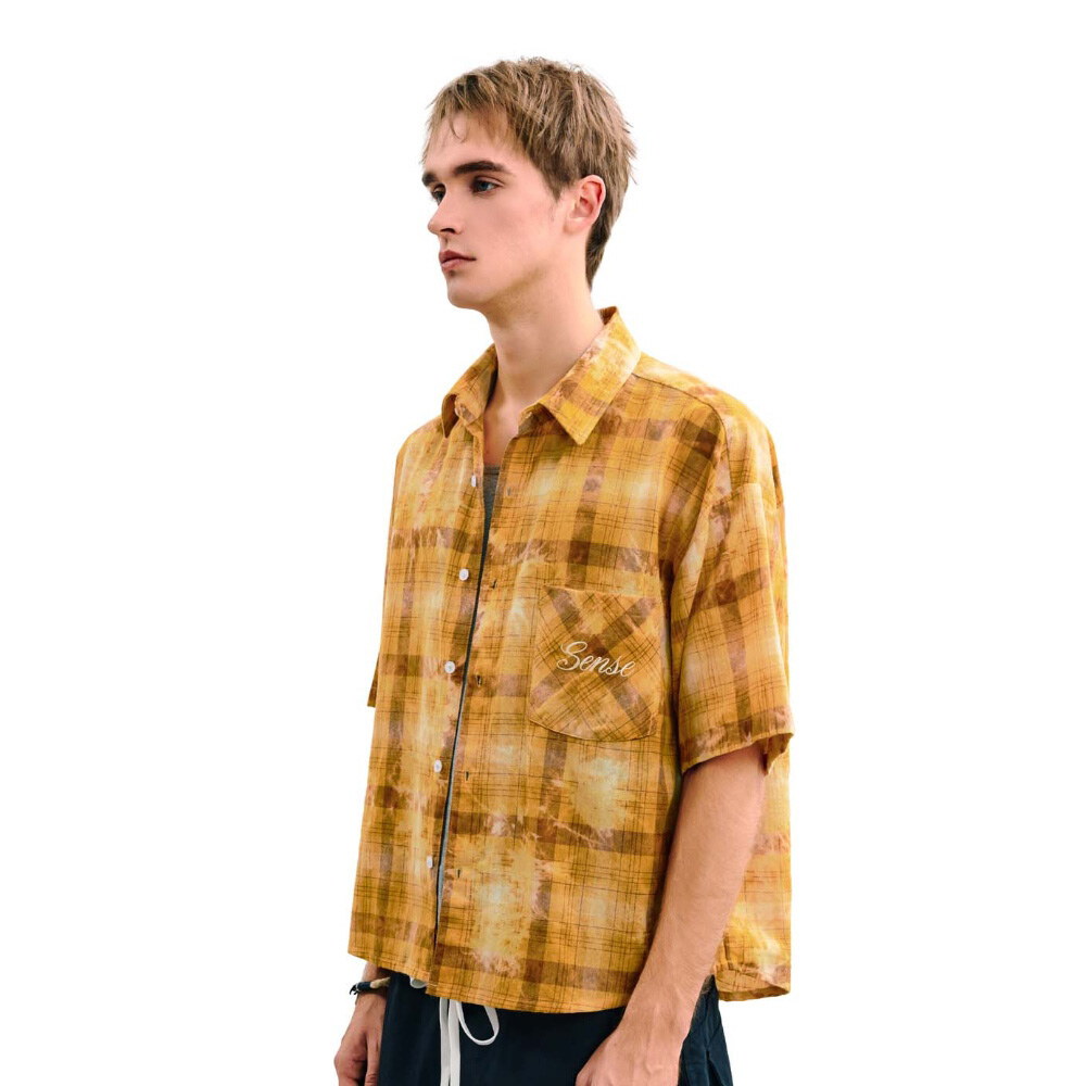 寬版水洗襯衫 Boxy Washed Clreck Shirt