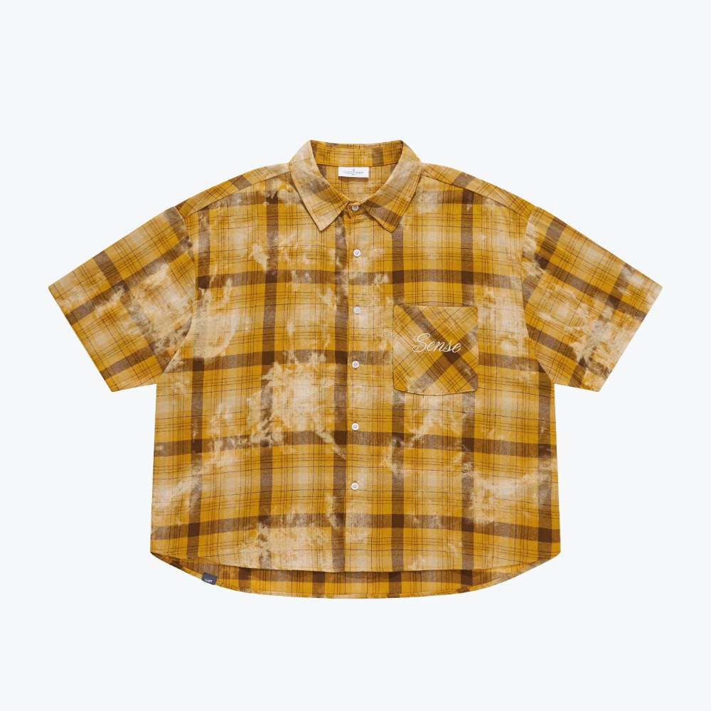 寬版水洗襯衫 Boxy Washed Clreck Shirt