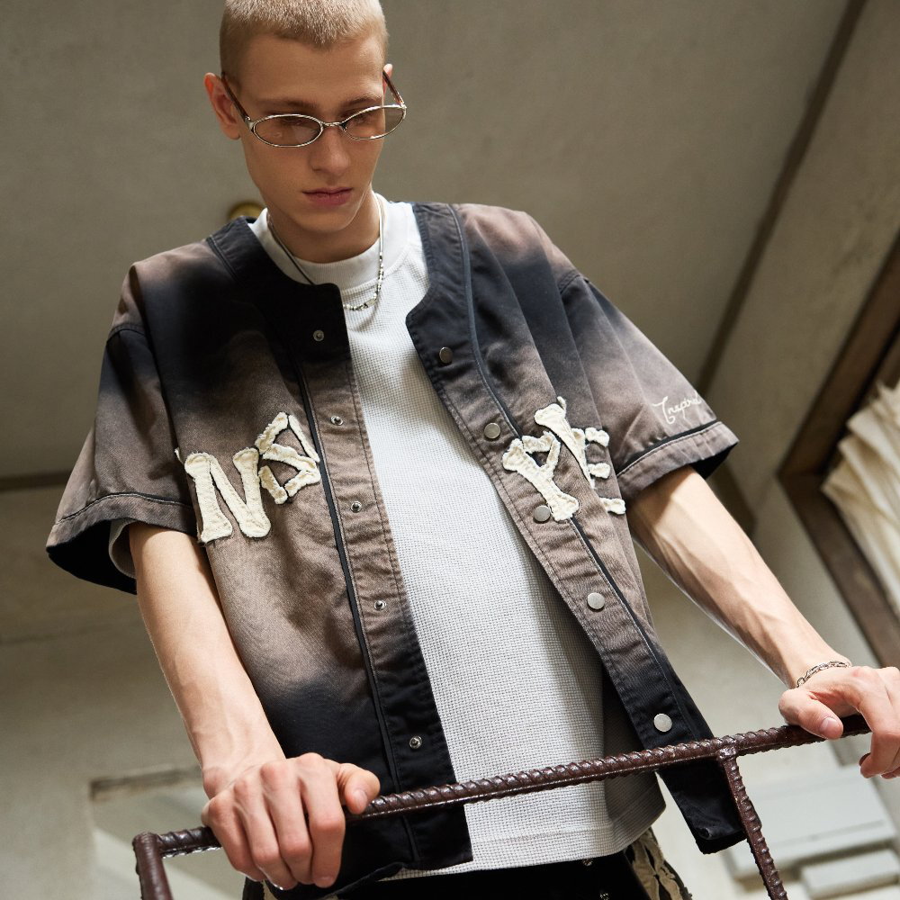 貼布棒球衫 Bone Applique Baseball Jersey