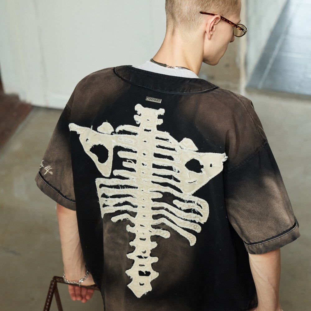 貼布棒球衫 Bone Applique Baseball Jersey