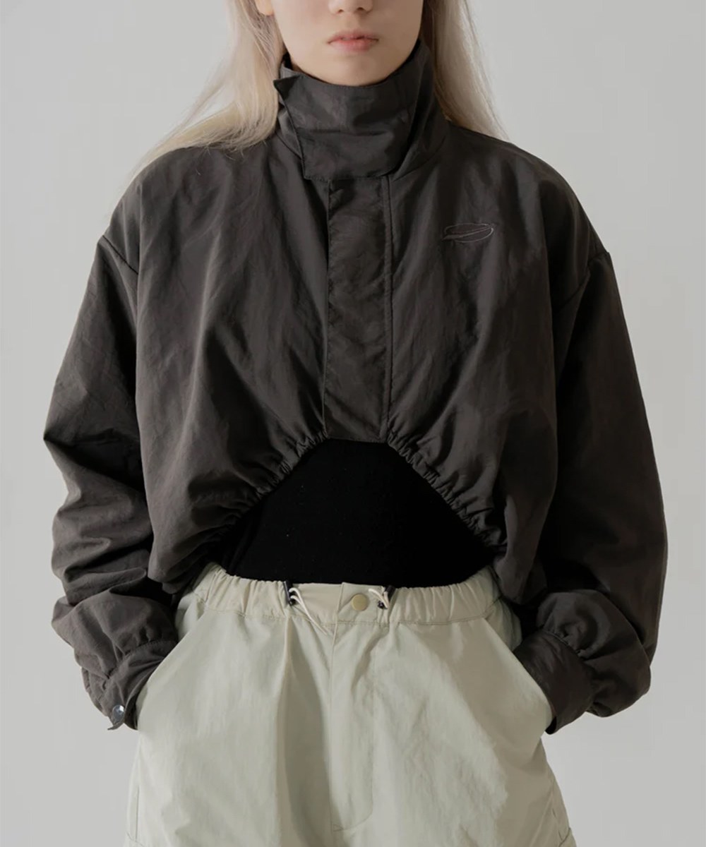 短版高領夾克 Sporty Turtleneck Elastic Jacket