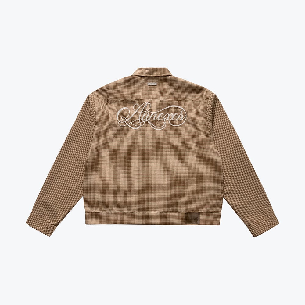 刺繡格紋外套 Embroidered Plaid Jacket