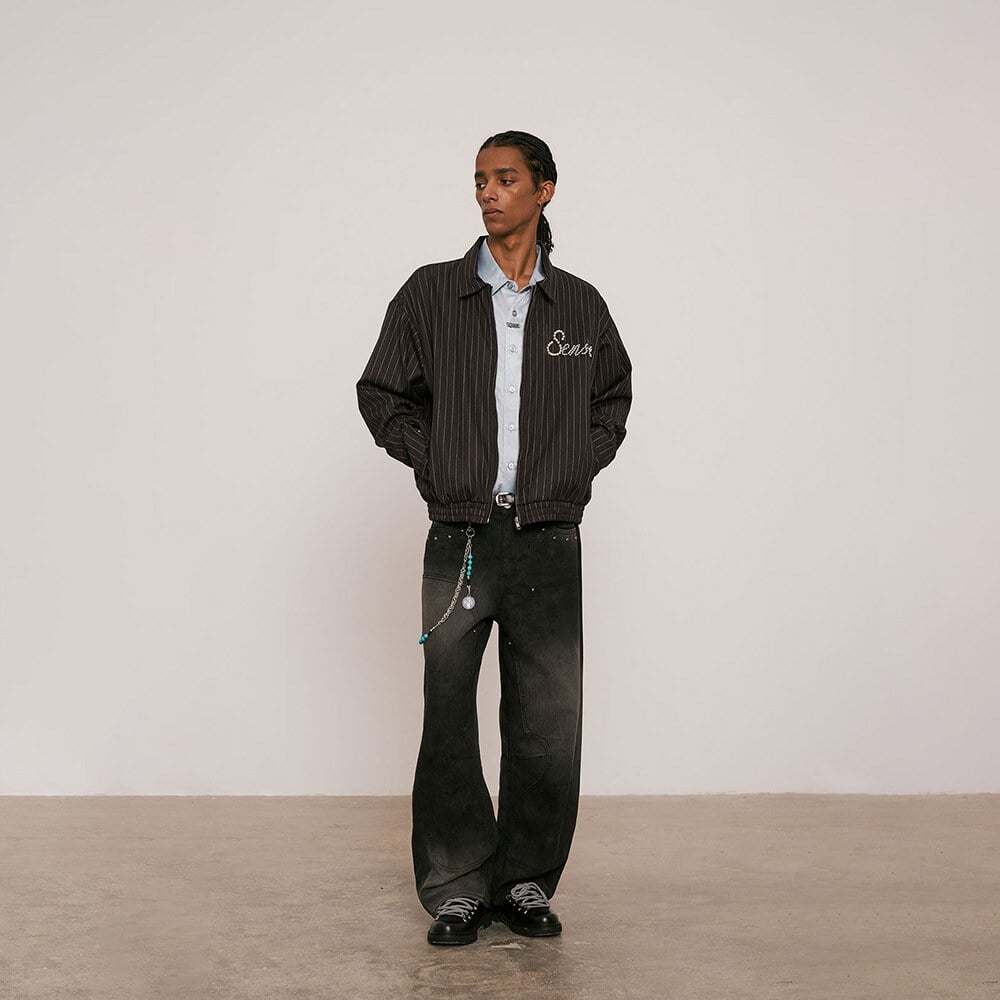 光澤條紋外套 Pearl Striped Jacket