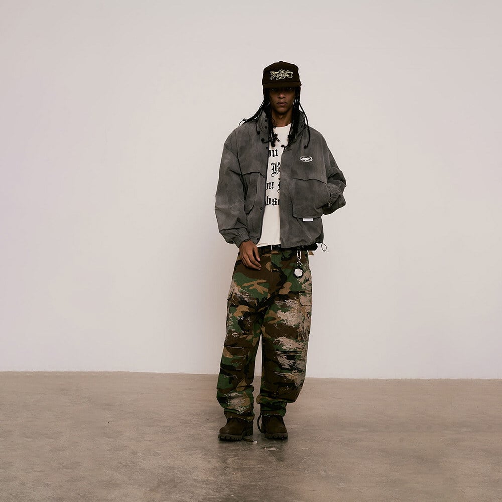 波紋染風衣外套 Wave Dye Trench Jacket